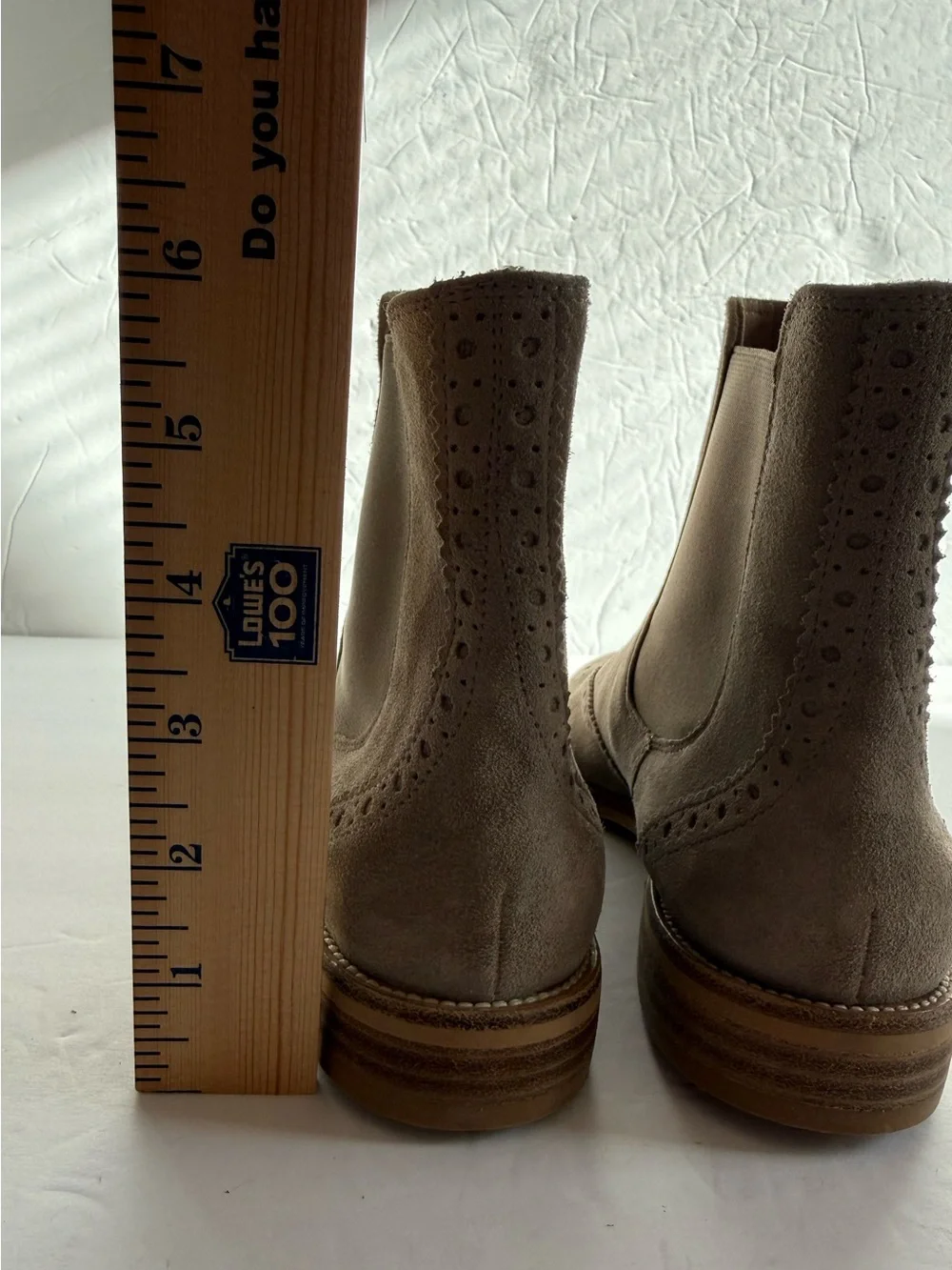 Paul Green Taupe Suede Chukka Brogue Boots Women Ankle US 6.5 l EU 37 l UK 4
