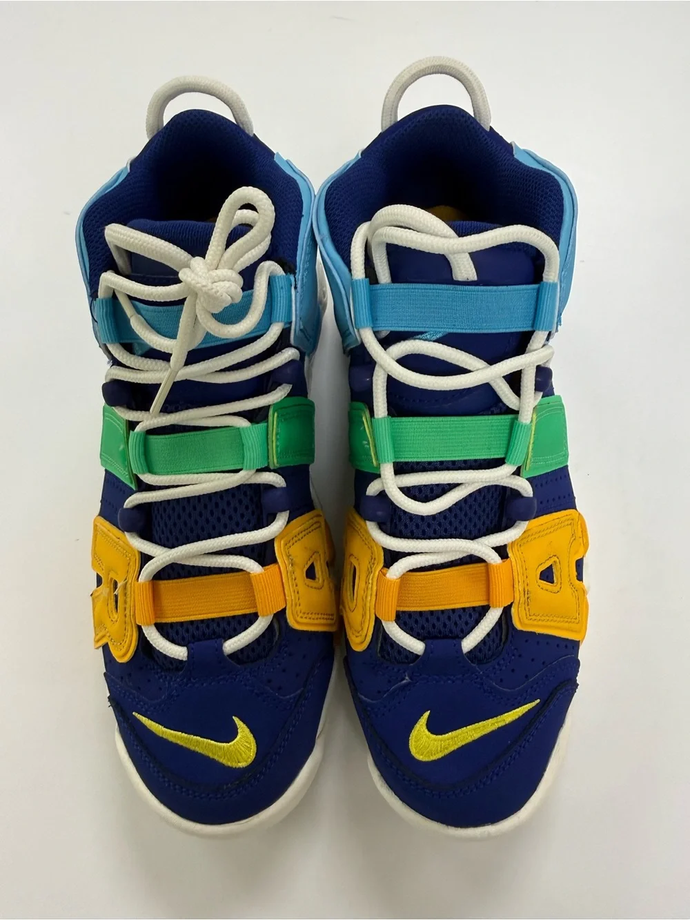 Nike Kids Navy Sneakers with Yellow, Green & Light Blue Straps