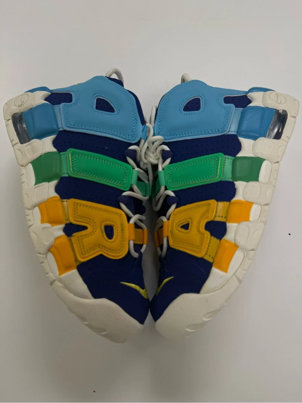 Nike Kids Navy Sneakers with Yellow, Green & Light Blue Straps