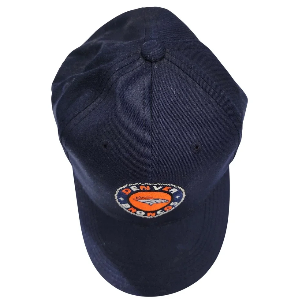 Annco Denver Broncos Youth Snapback Hat Navy Blue NFL Football Green Underbrim
