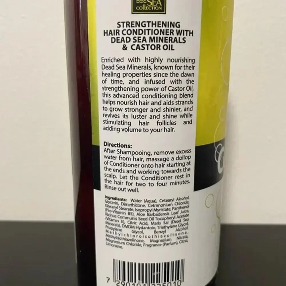 Dead Sea Collection Strengthening Conditioner Castor Oil • NEW • 30.6 oz