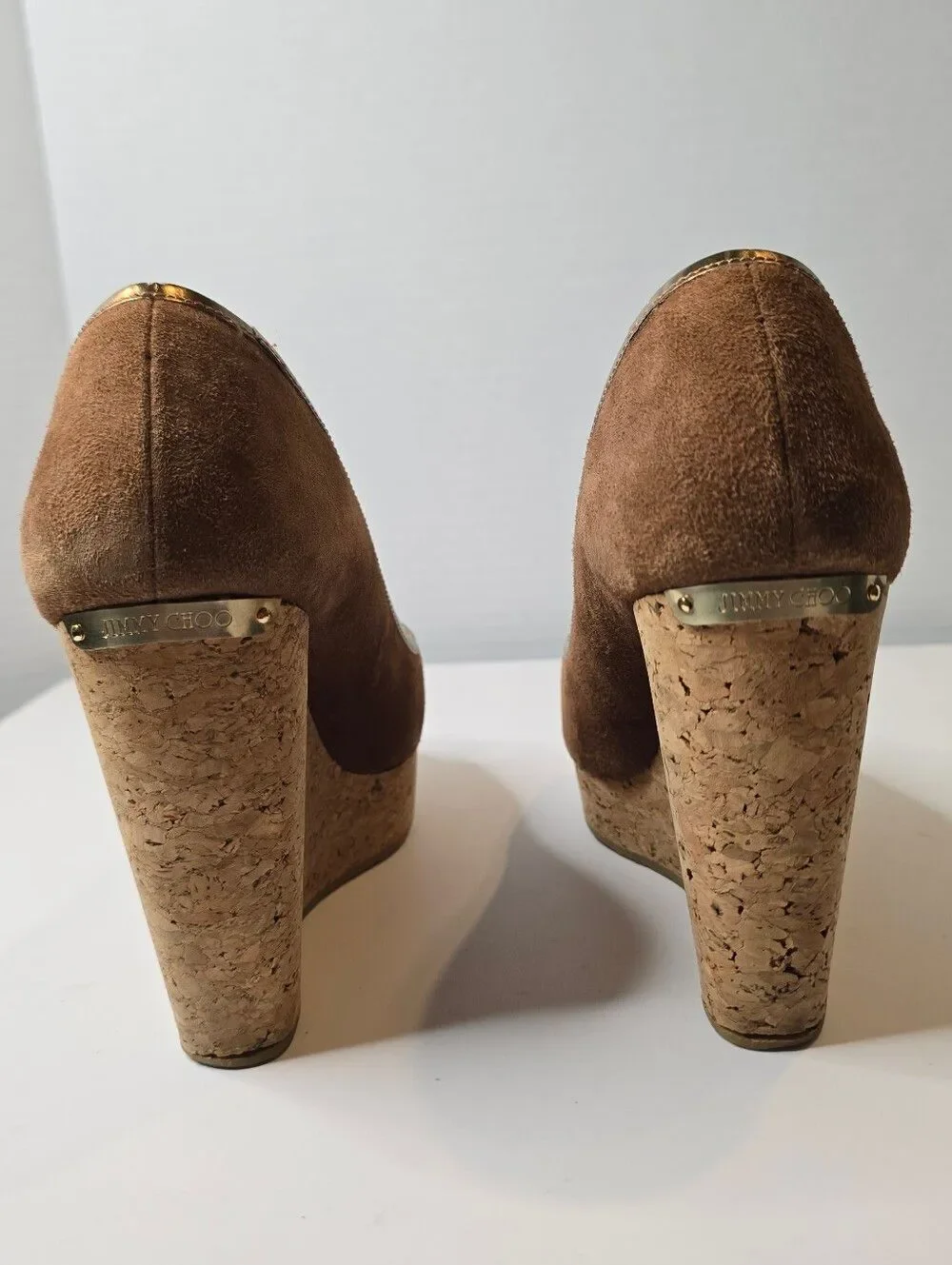 Jimmy Choo Papina Cork Wedges Size 38