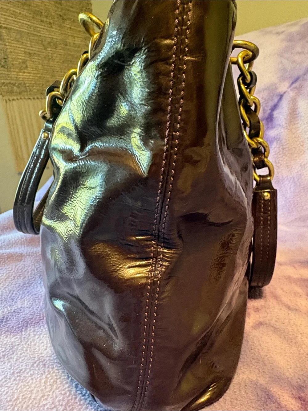 Coach glossy patent