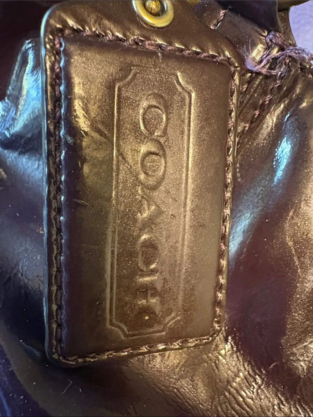 Coach glossy patent