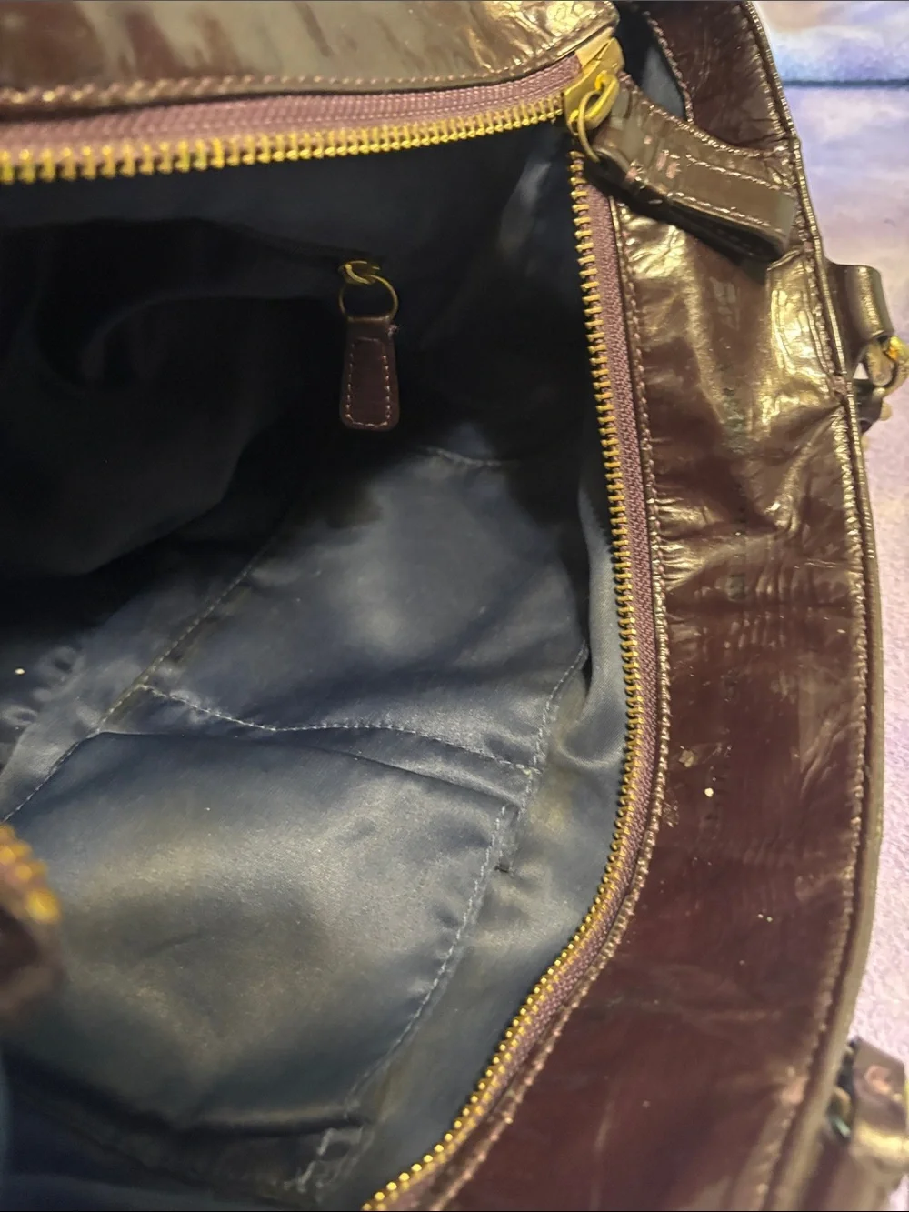 Coach glossy patent