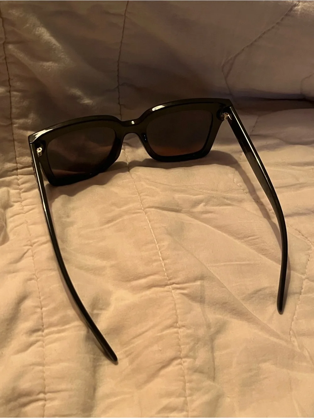 Quay Australia Supine polarized blue mirrored glasses.