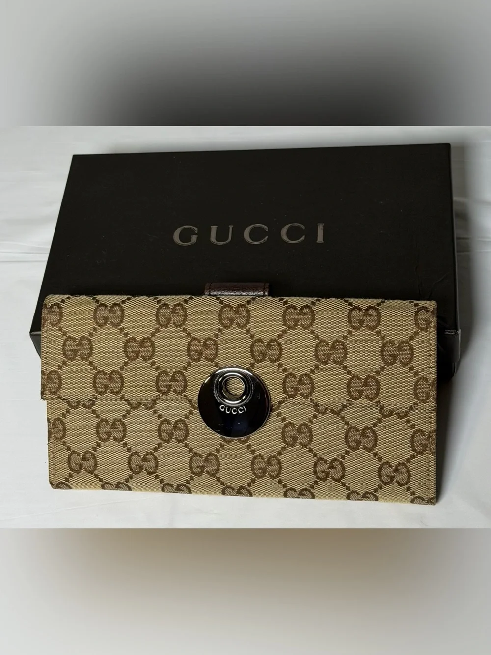 Gucci GG monogram eclipse continental wallet