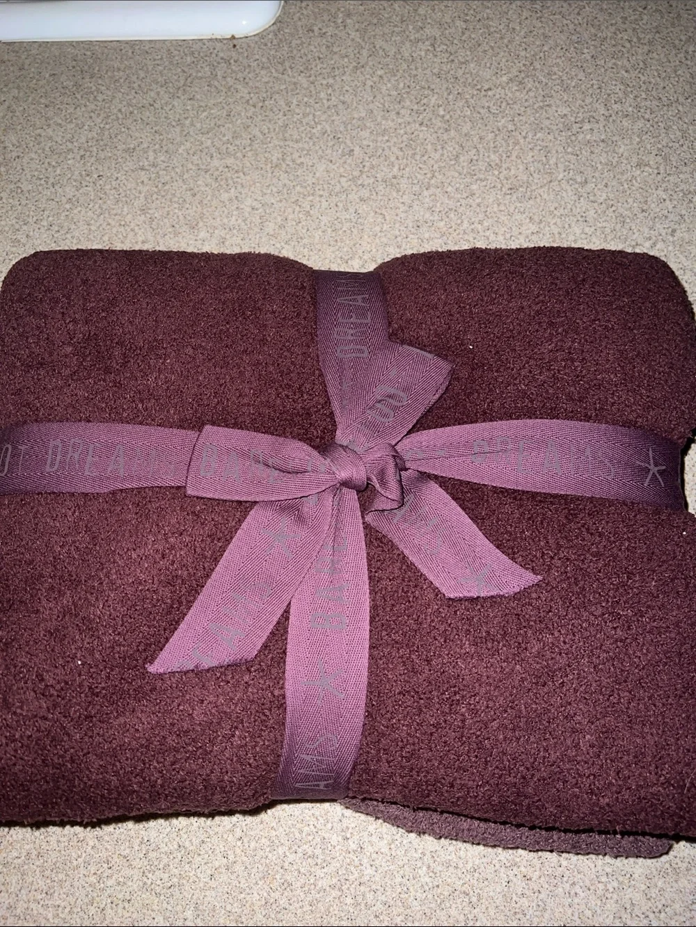 Barefoot Dreams Plush Throw Blanket - Deep Plum/Burgundy