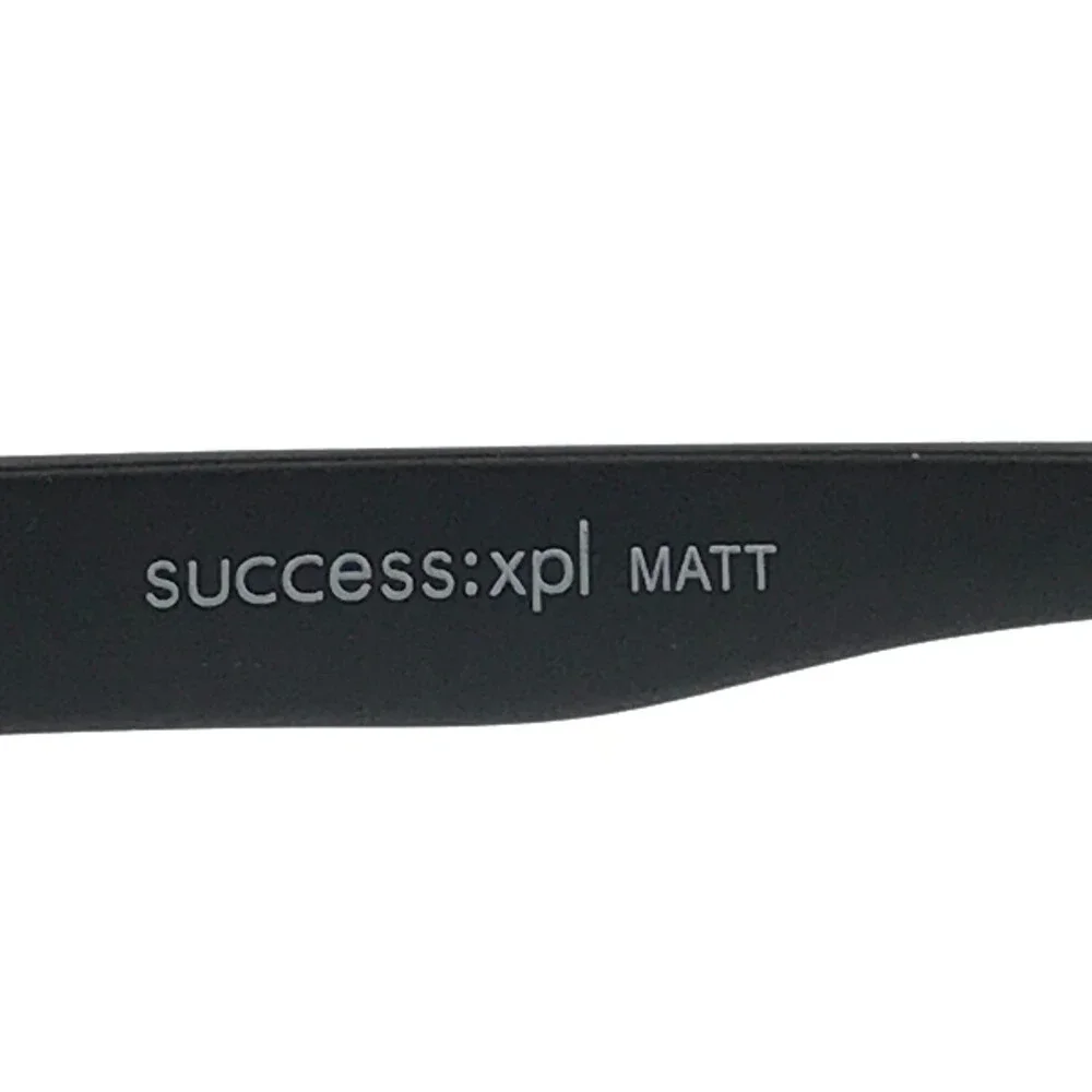 Success Eyeglasses Frames MATT BLACK Matte Black Rectangle Full Rim 55-16-140