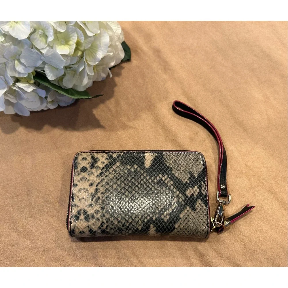 Stella And Dot Python Print Wrislet Wallet Phone Holder