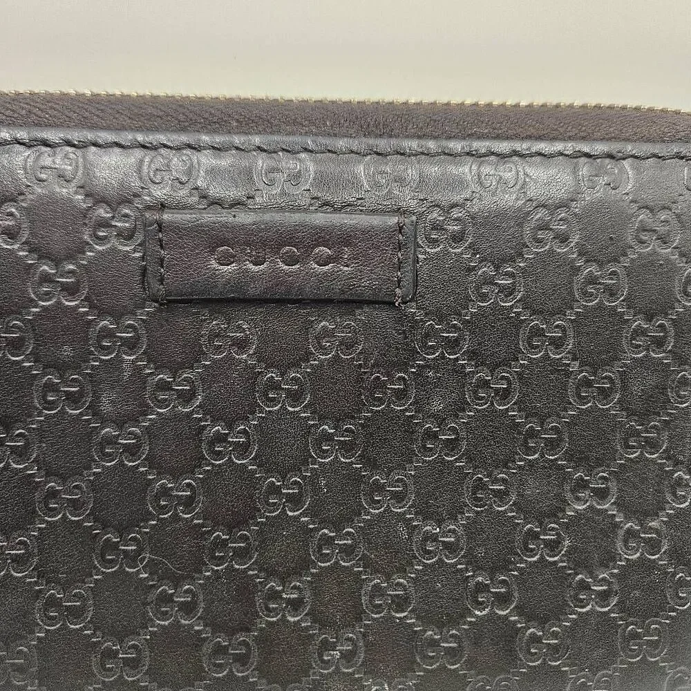 Gucci Micro Guccissima Brown Leather Wallet