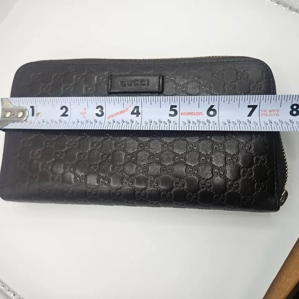 Gucci Micro Guccissima Brown Leather Wallet