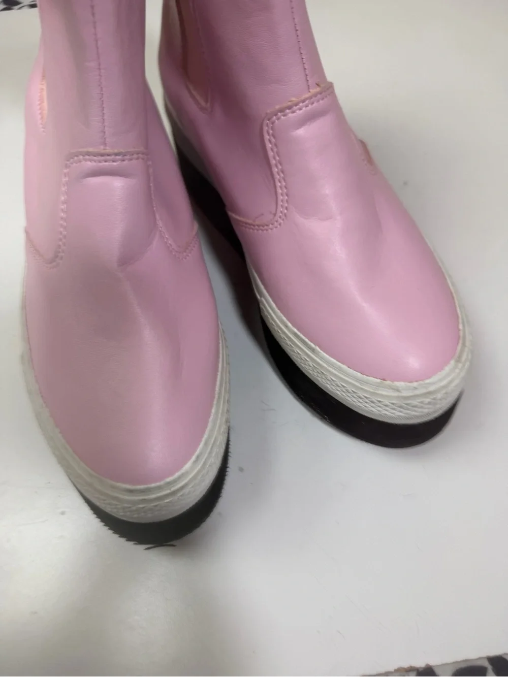 IIJIN Pink Super Chunky Platform Slip-On Sneakers/Boots 9.5-10. *FLAWS/READ*