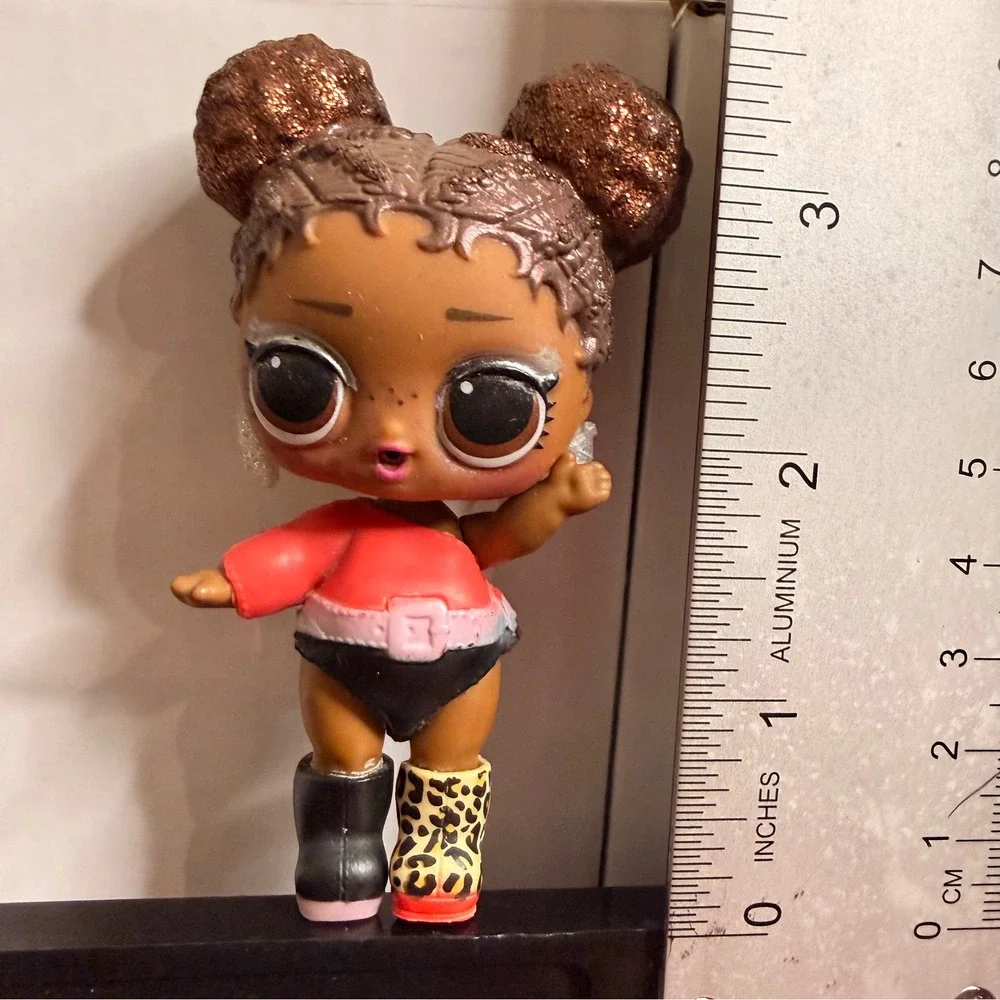 LOL Surprise Doll Lot Sis Cheer 80s BB Glitter Hair Animal Print Figures 3 Inch