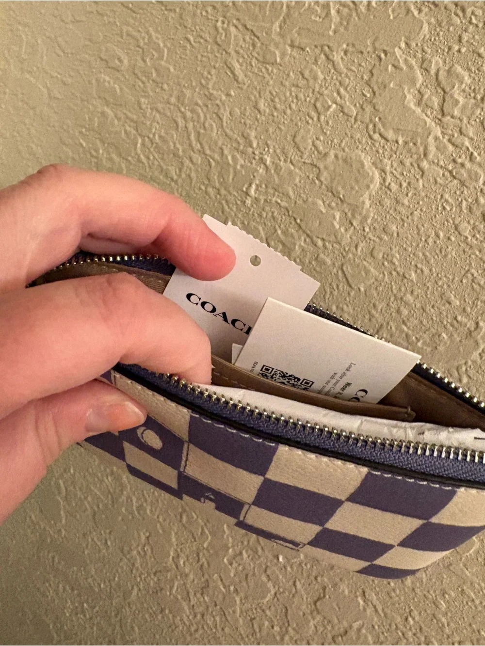 Coach zip wristlet