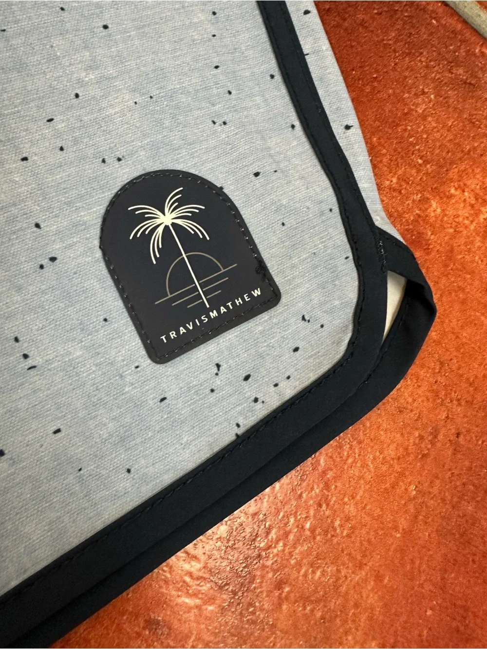 Travis Mathew Light Blue Boardshorts with Navy Trim