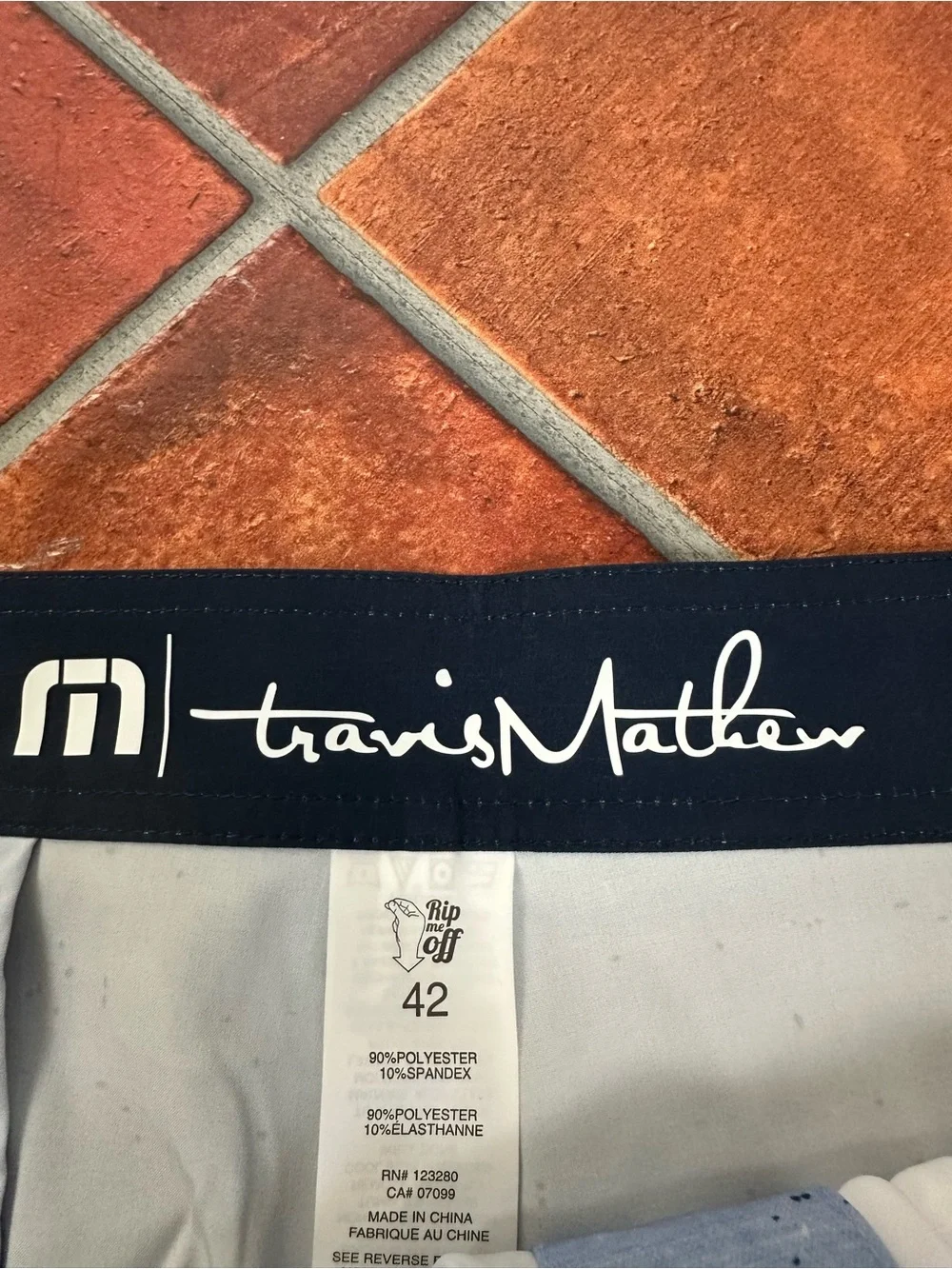 Travis Mathew Light Blue Boardshorts with Navy Trim
