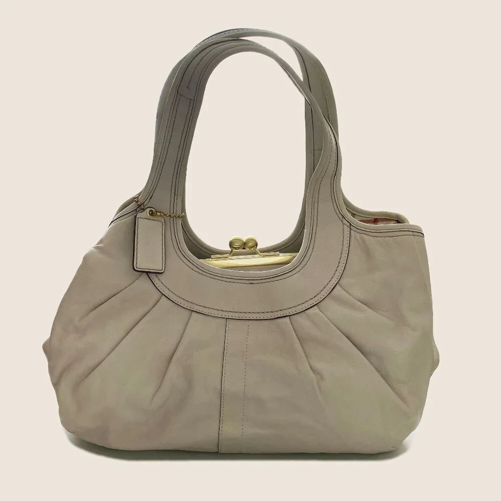 COACH 12248 Ergo Pleated Leather Shoulder Bag