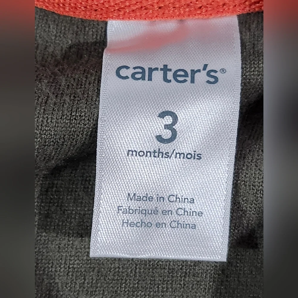 Carter's Hunter Green thin fleece zip up jacket. 3 months‎ NWT