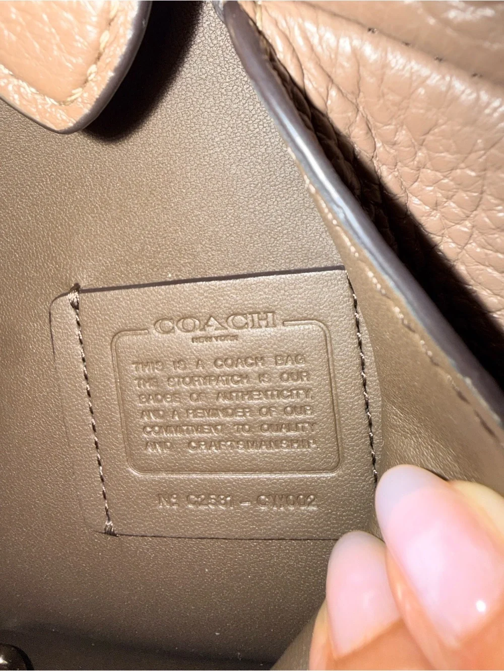 Coach everyday simple taupe