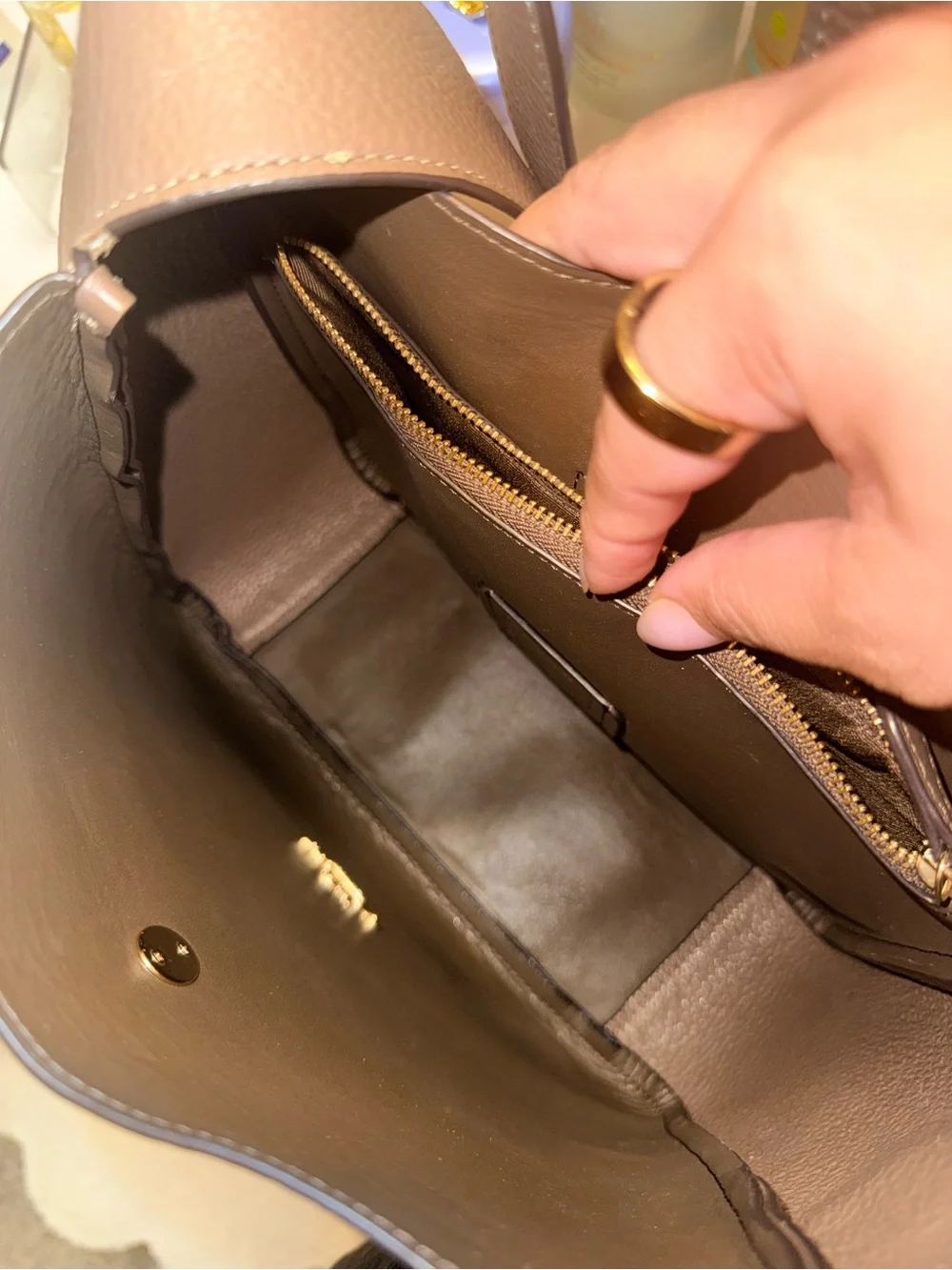 Coach pebbled leather