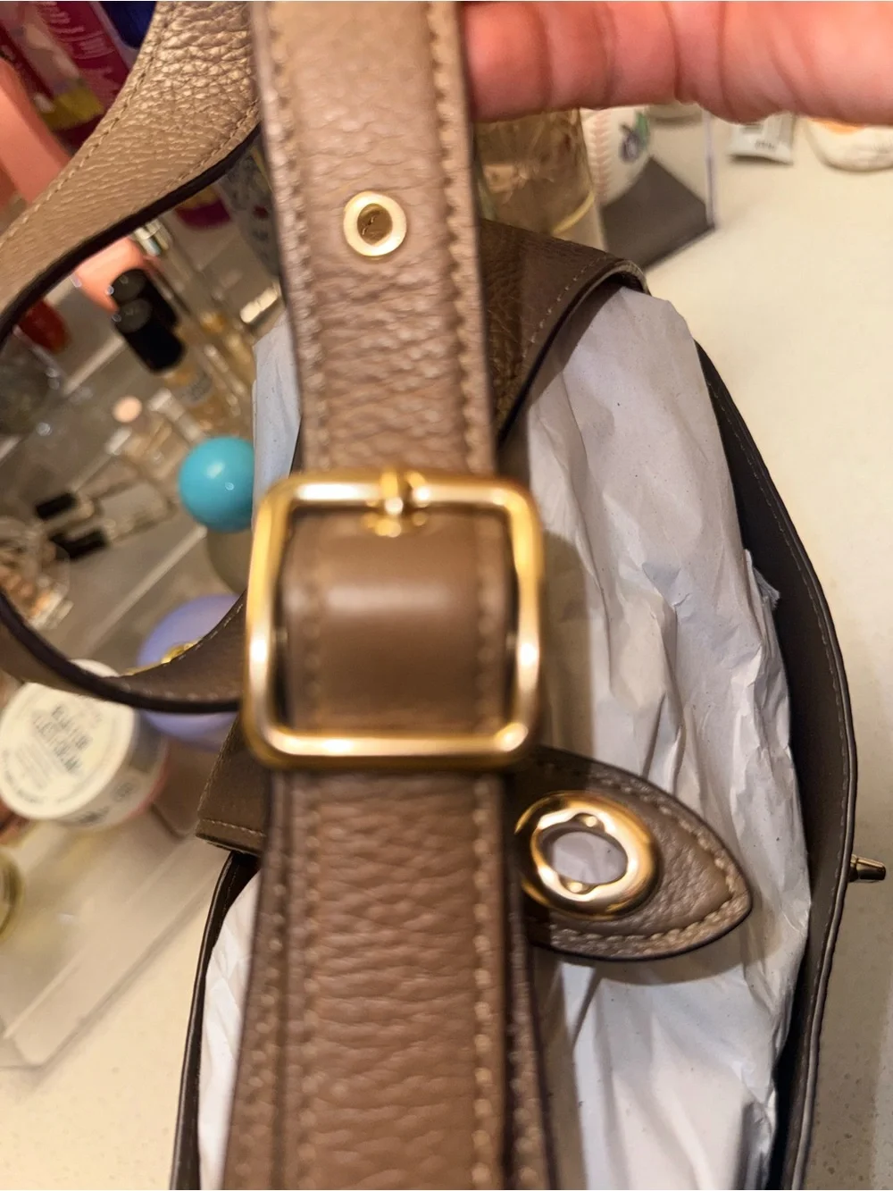 Coach carriage bag taupe