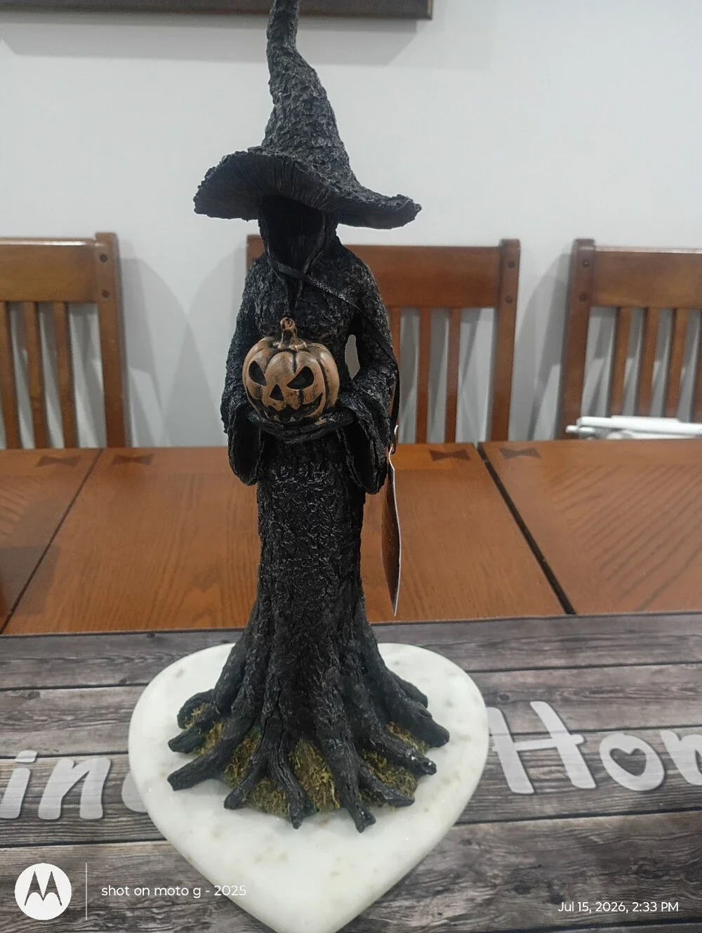 New Halloween Mossy Witch Black Gothic Witch Shadow Figure Resin Decor Statue
