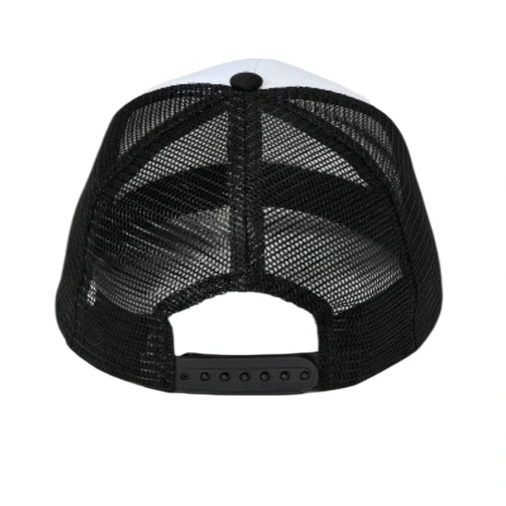Peanuts Snoopy Unisex Smile Trucker Hat Black‎ and White