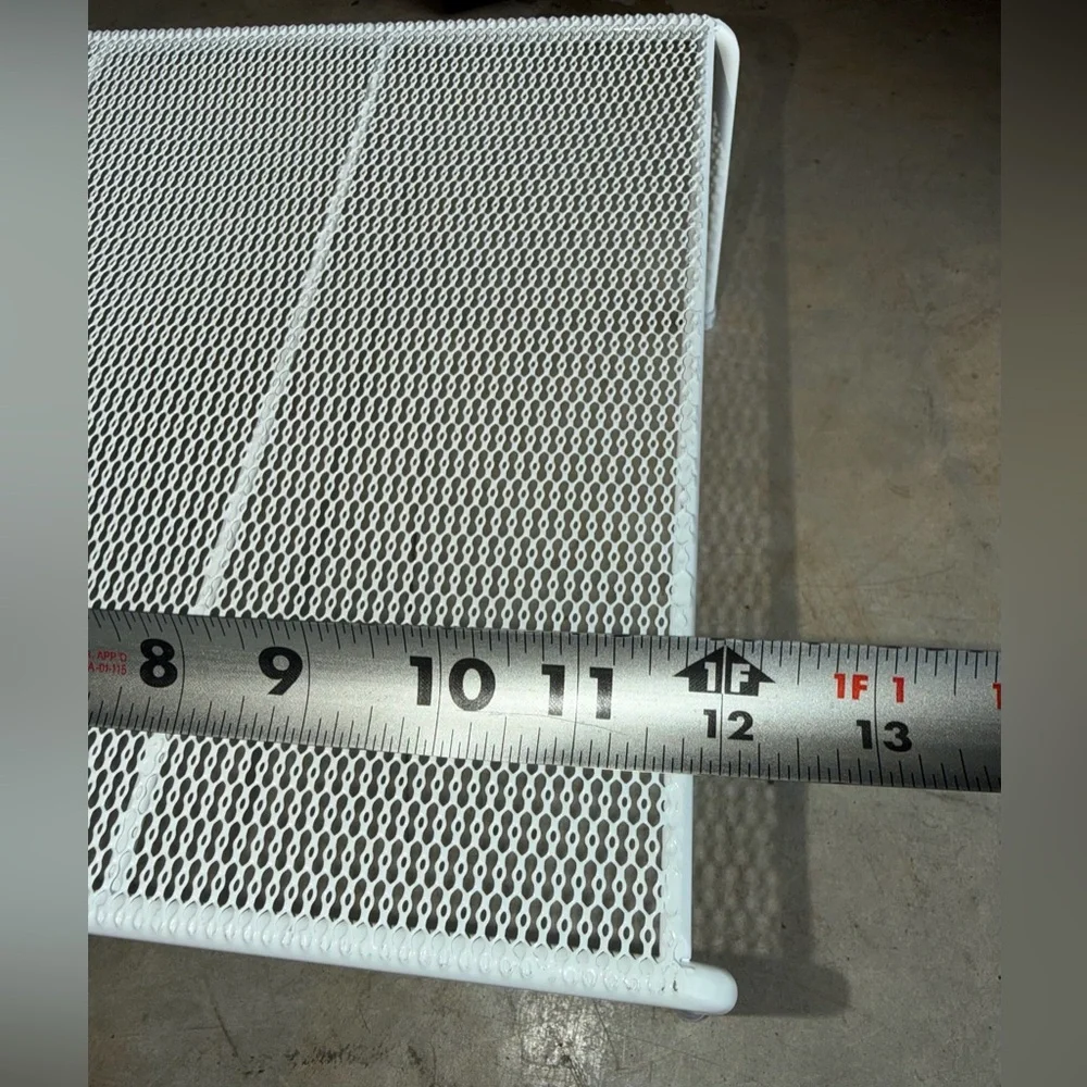 White Metal Mesh rack set of 2