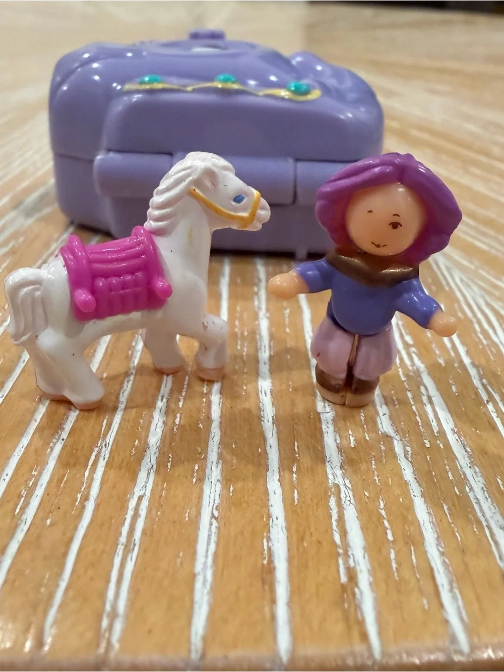 1995 Polly Pocket Arabian Beauty Pony Parade Bluebird with doll horse
