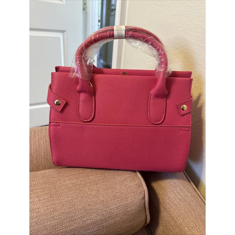 BEBE‎ Orchid Evie Satchel Bag With Shoulder Strap Hot Pink Fuchsia NWT