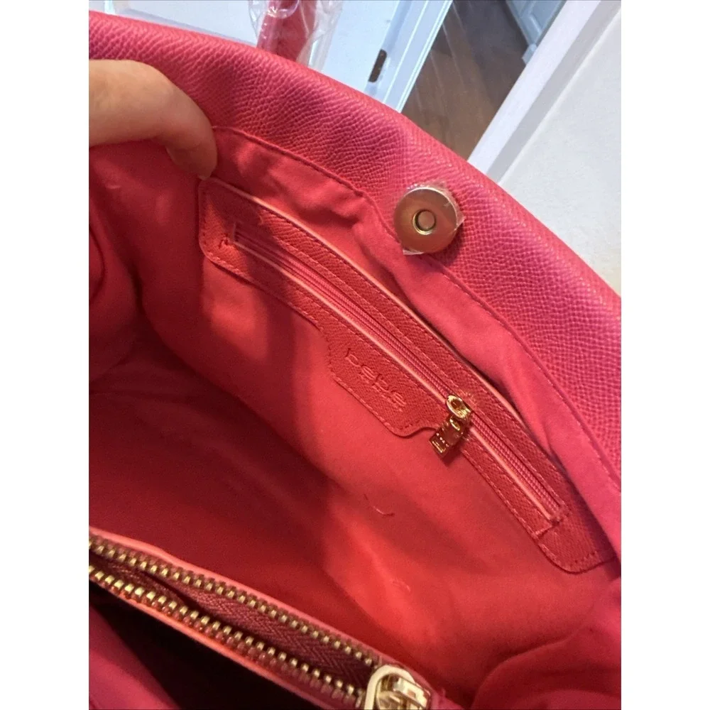 BEBE‎ Orchid Evie Satchel Bag With Shoulder Strap Hot Pink Fuchsia NWT