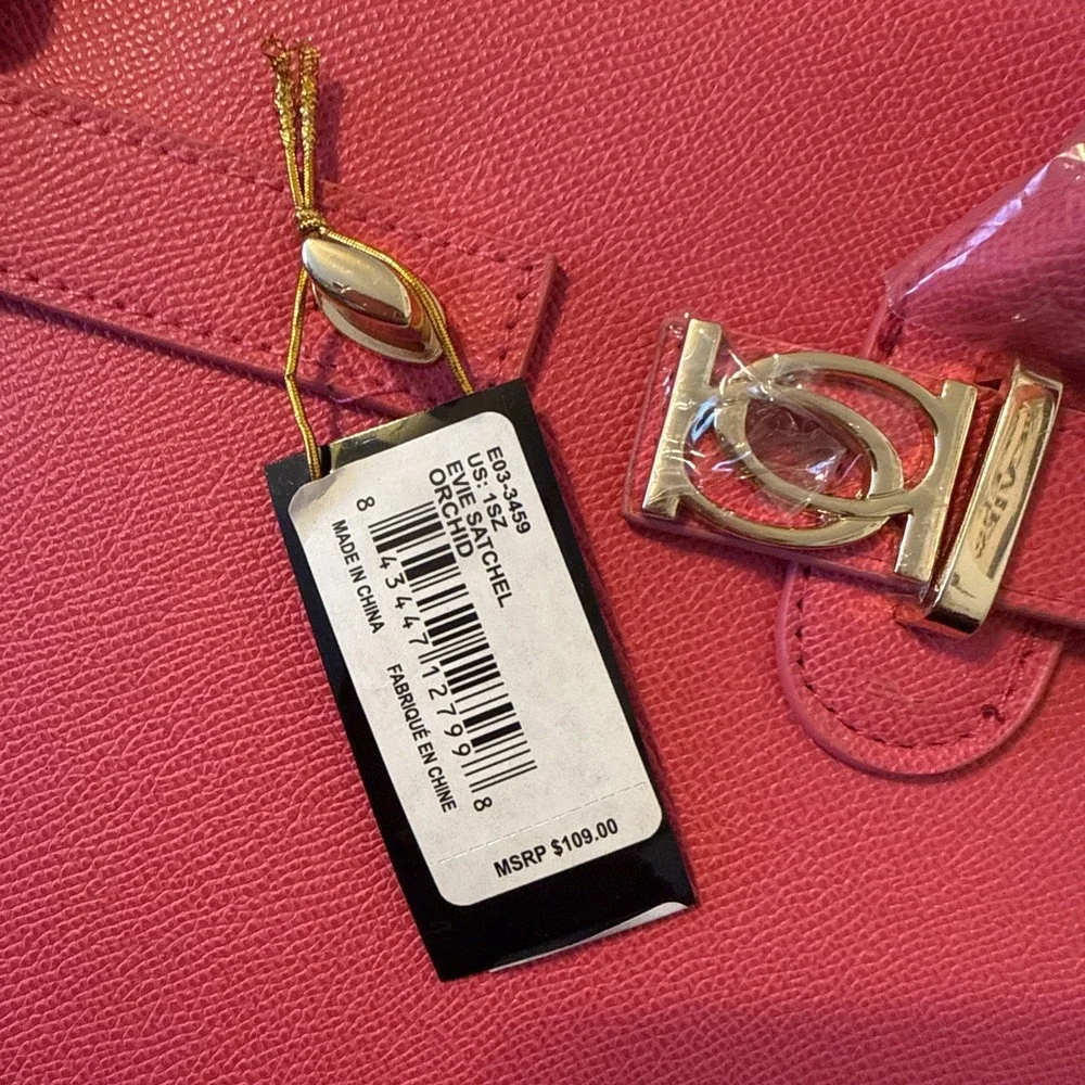 BEBE‎ Orchid Evie Satchel Bag With Shoulder Strap Hot Pink Fuchsia NWT
