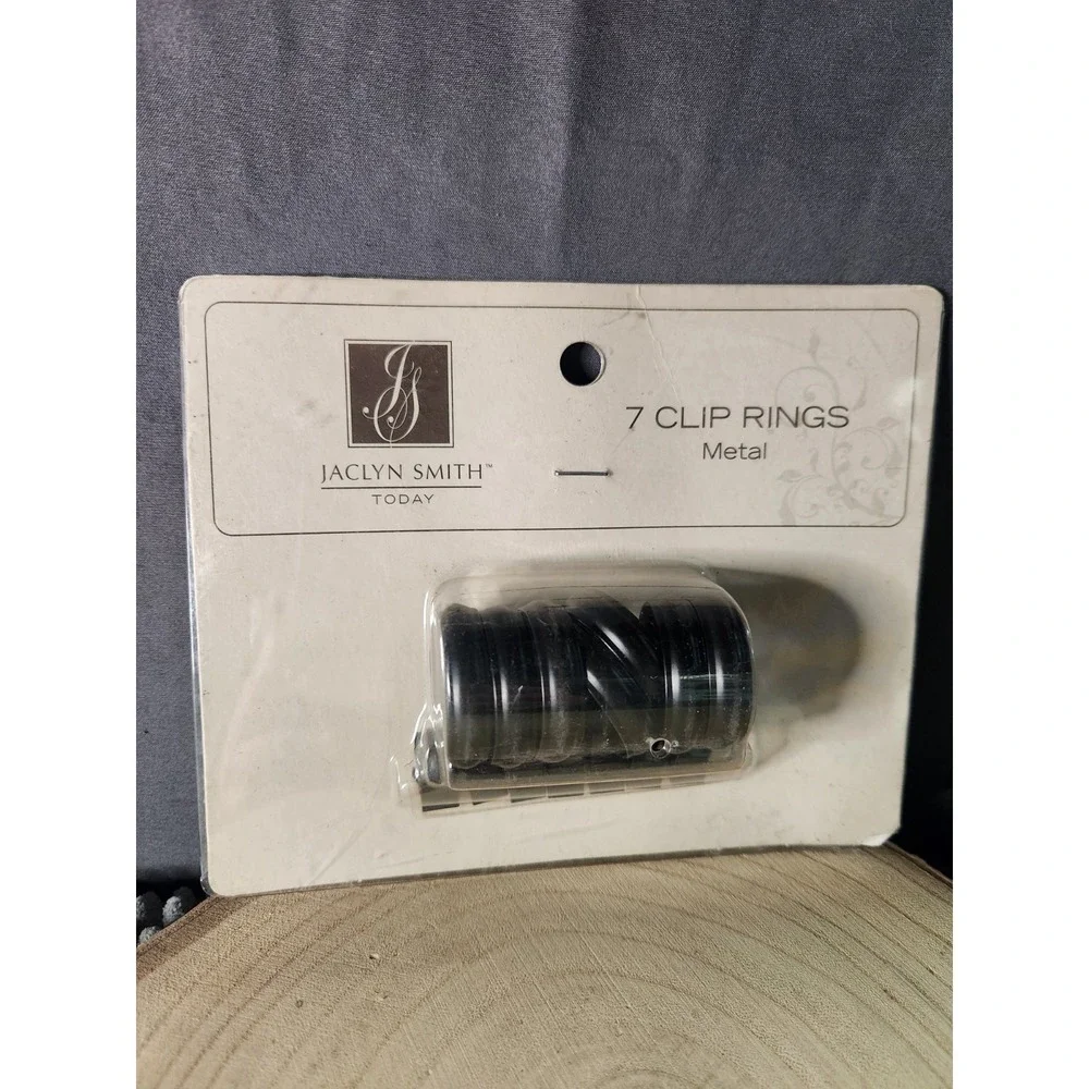 Jaclyn Smith 7‎ Clip Metal Curtain Panel  Rings  - Burnished Bronze 1.18 in~NIP
