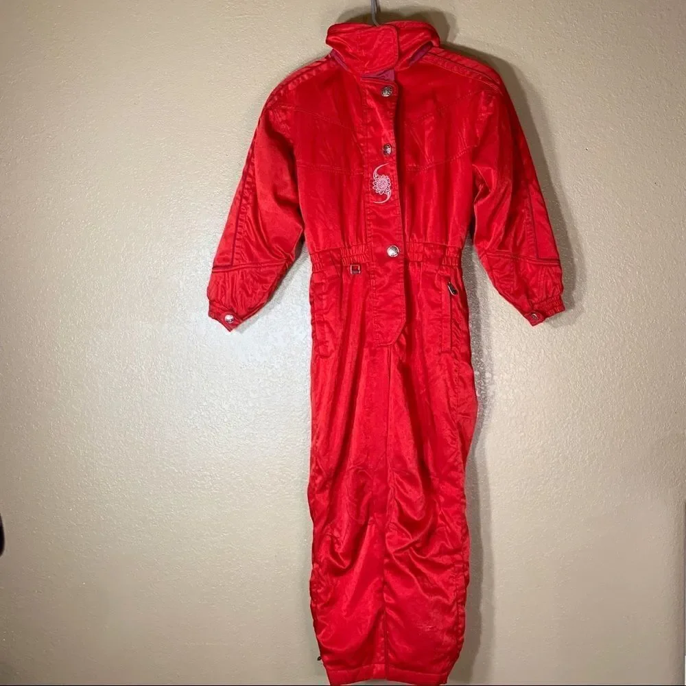 ‎Vintage Spyder Picabo big kid red snow suit