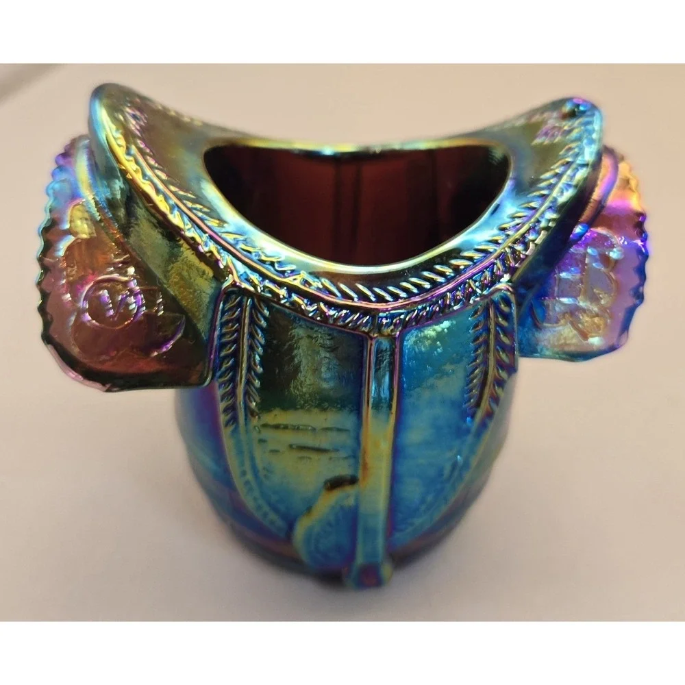 Vintage Toothpick‎ Holder  Ohio Summit Art Glass Event , Saddle On A Barrel 1972
