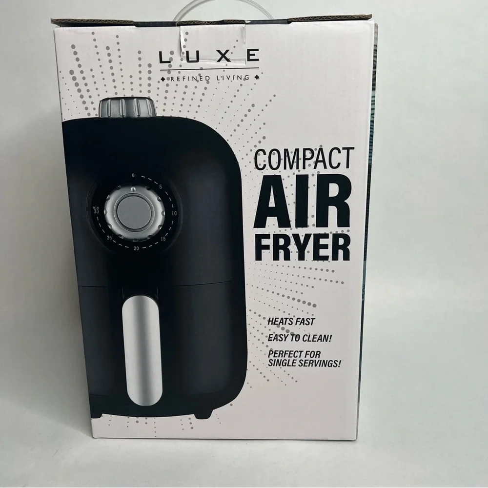 Luxe Compact FAST Personal Air Fryer 1000 W Dorm Office Apartment 1 Serving 120V