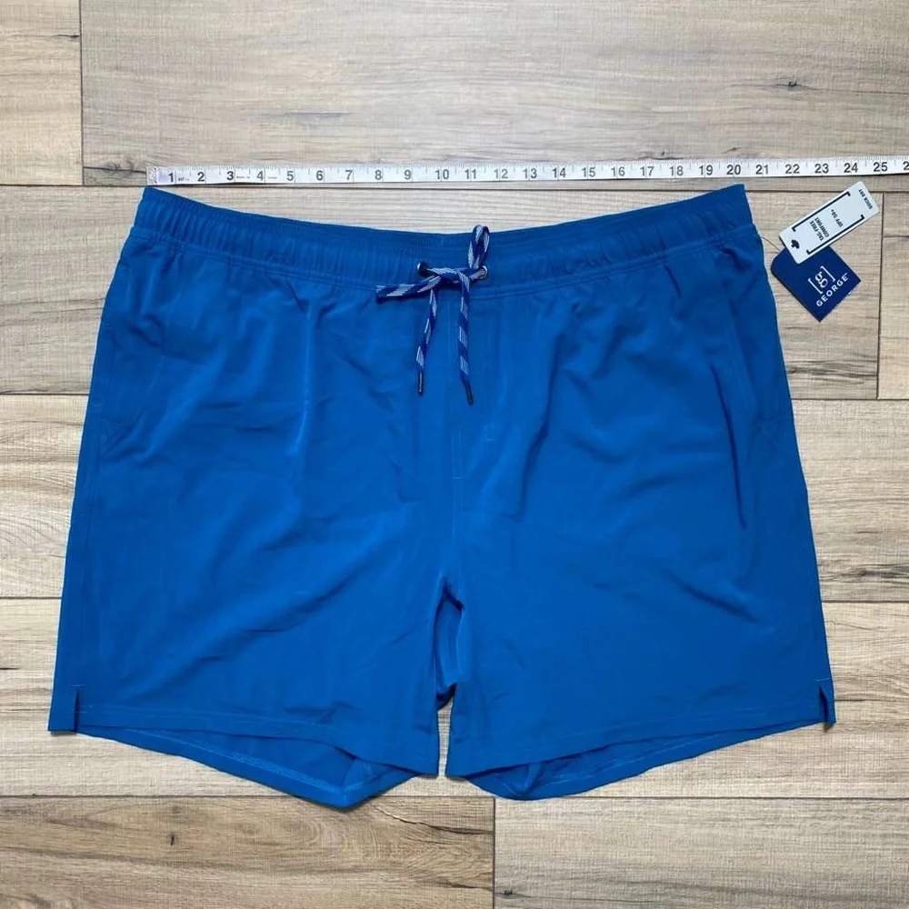 George Men's Athletic Jammer Shorts Shorts Aqua Size 2XL (44-46) Teal‎ Star
