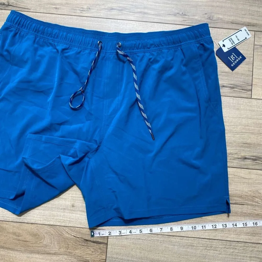 George Men's Athletic Jammer Shorts Shorts Aqua Size 2XL (44-46) Teal‎ Star