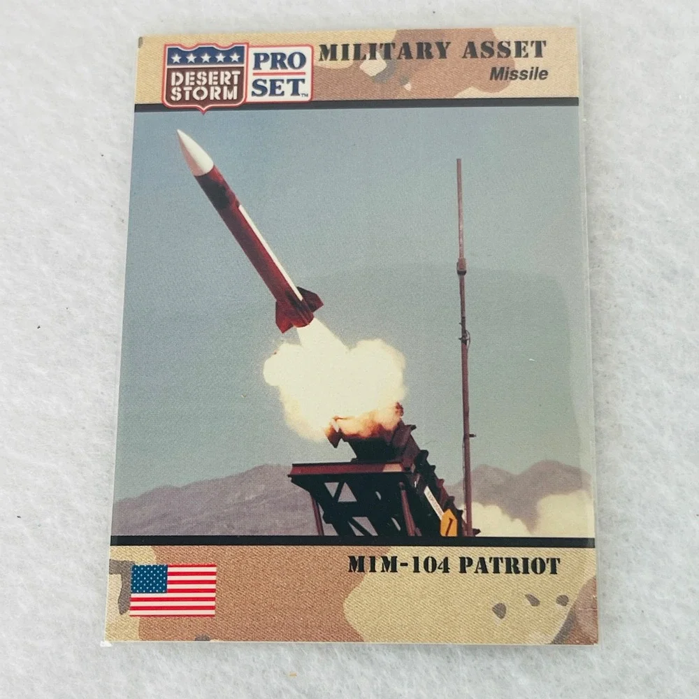 1991 Pro Set Desert Storm MIM104 Patriot Missile Trading Card 214 Military Asset