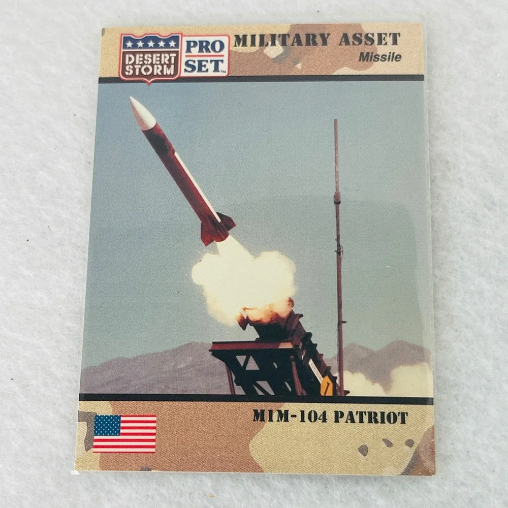 1991 Pro Set Desert Storm MIM104 Patriot Missile Trading Card 214 Military Asset