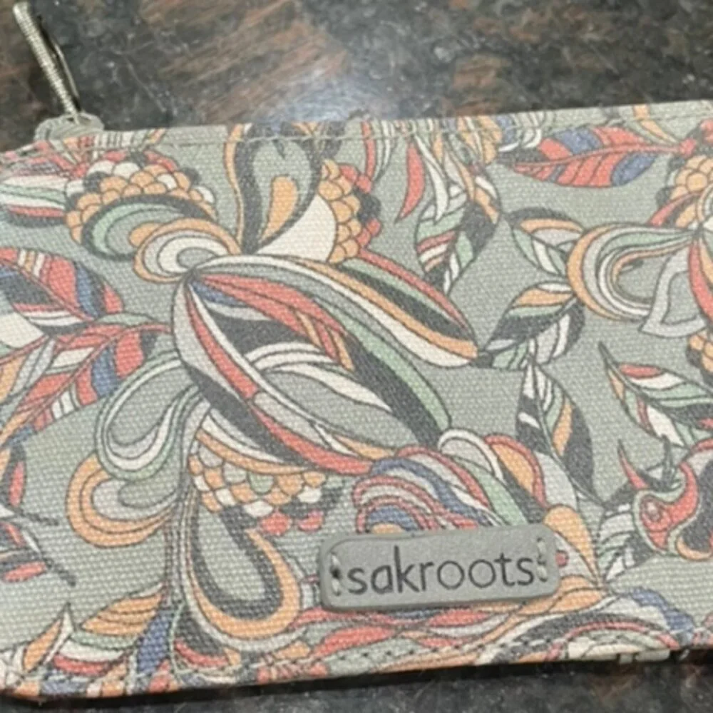 SAKROOTS KEYCHAIN MINI WALLET GRAY‎ MULTICOLORS