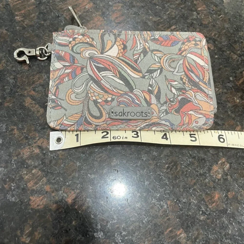 SAKROOTS KEYCHAIN MINI WALLET GRAY‎ MULTICOLORS