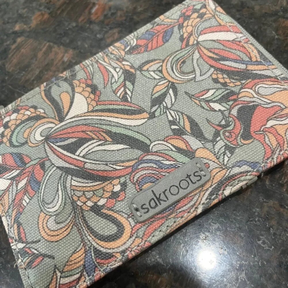 SAKROOTS KEYCHAIN MINI WALLET GRAY‎ MULTICOLORS