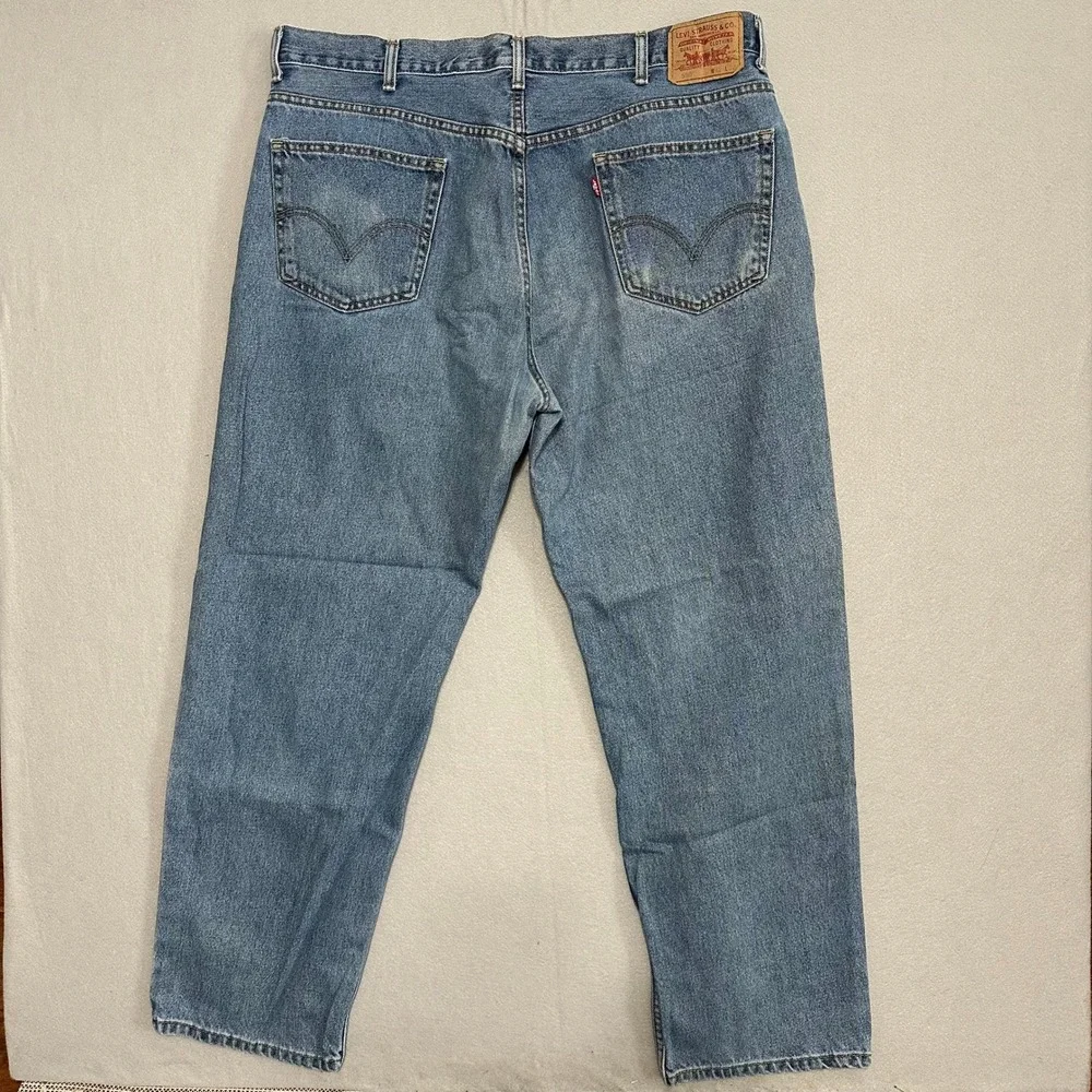 Levis 550 Relaxed Fit Mens‎ Jeans 42x32 Medium Wash Blue Denim 100% Cotton