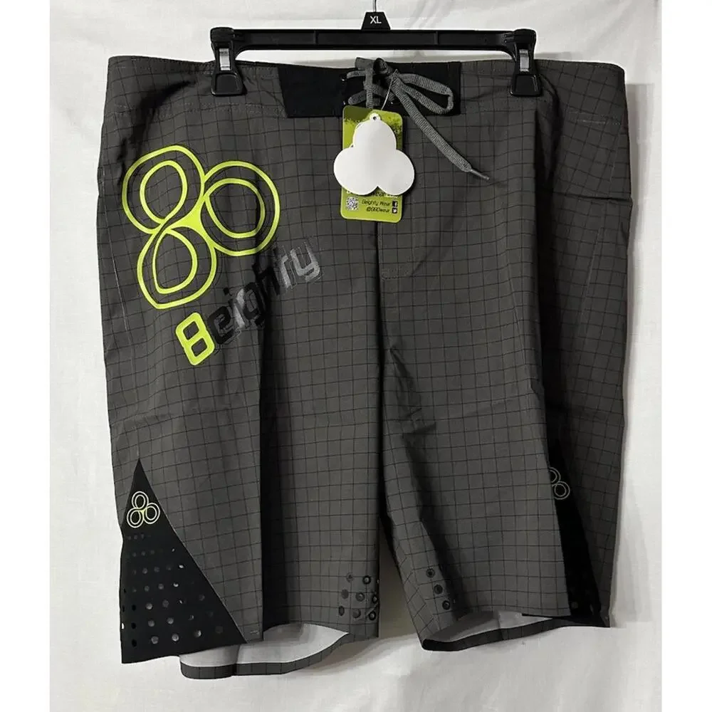NWT 8eighty Hurricane Mens P-D880 Gray Board‎ Shorts Swimming Trunks Size 36