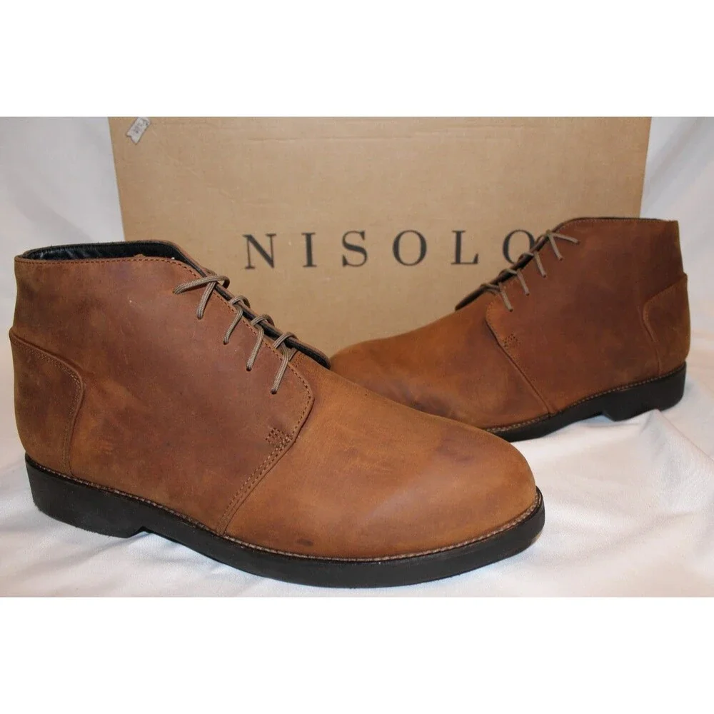Nisolo Chavito Daytripper handmade Full Grain Leather Chukka Boot Men‎ Oak 8 NIB
