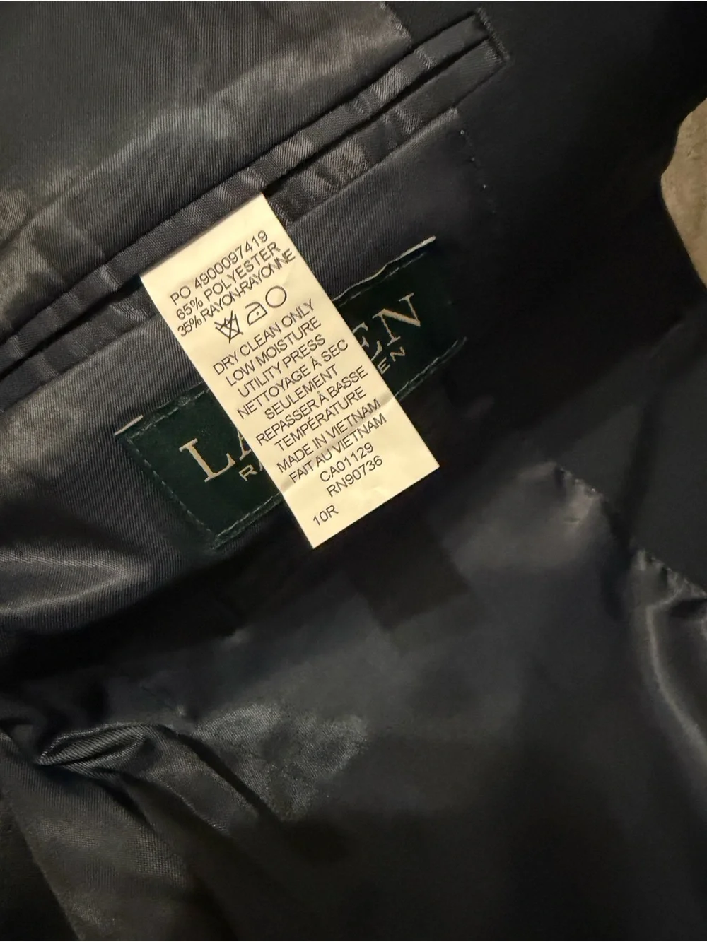 Ralph Lauren tailored navy