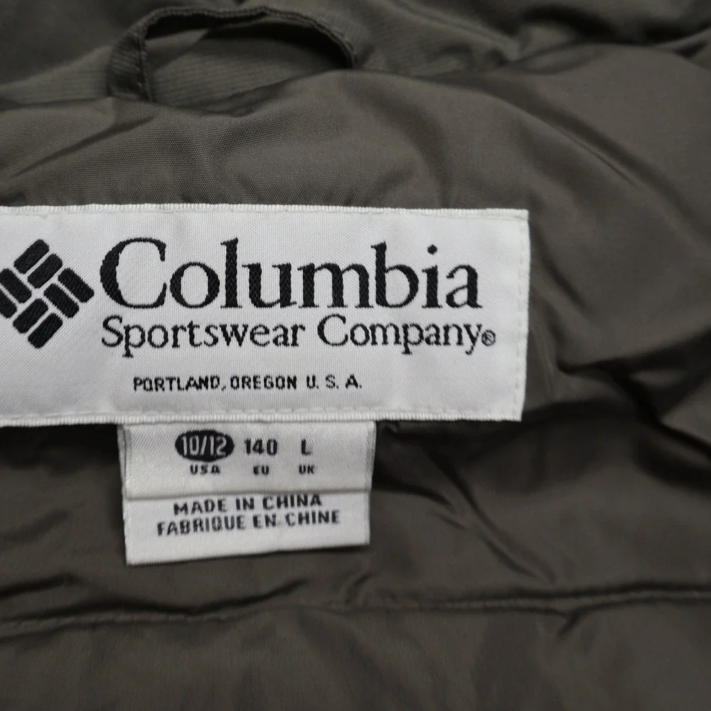 Columbia Down Jacket Kids 10/12 Gray Bugaboo Insulated Ski Snow Winter Parka