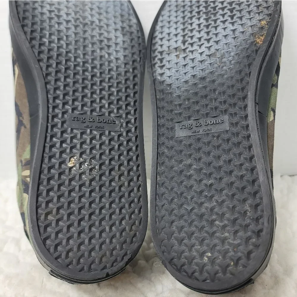 rag & bone New York Camo Canvas Leather Low Top Sneakers Men’s Size 45 EU 12